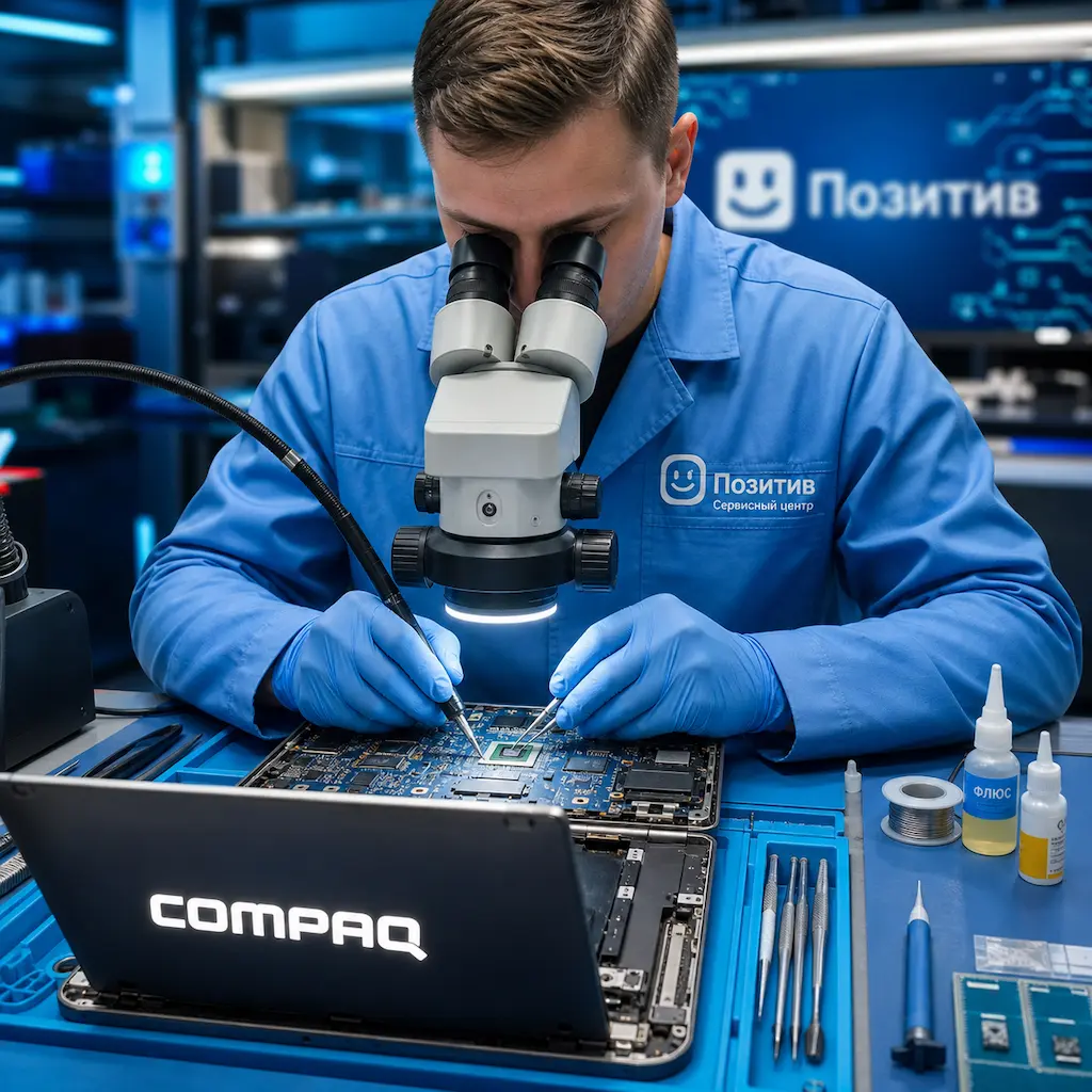 Замена видеокарты ноутбука Compaq у метро Царицыно