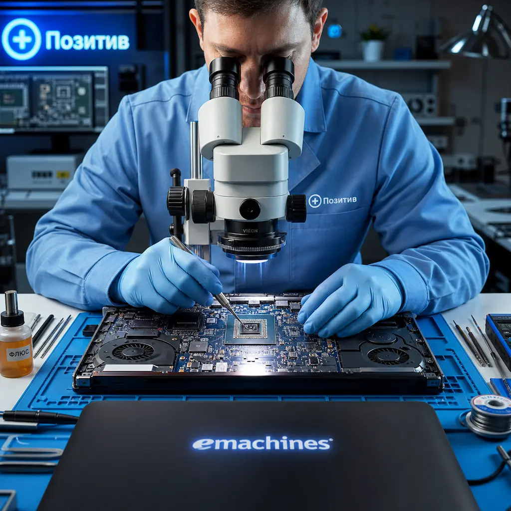 Замена видеокарты ноутбука Emachines у метро Царицыно