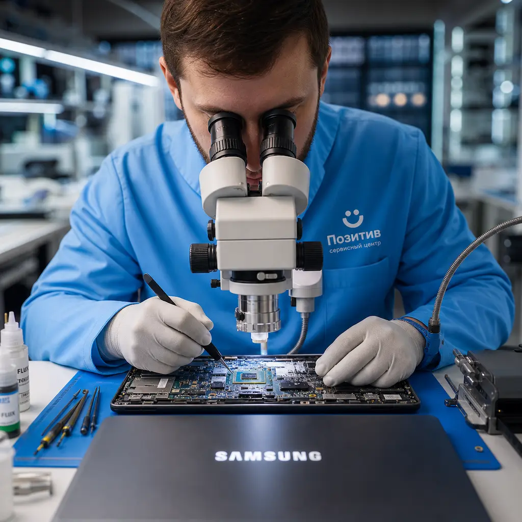 Замена видеокарты ноутбука Samsung у метро Царицыно