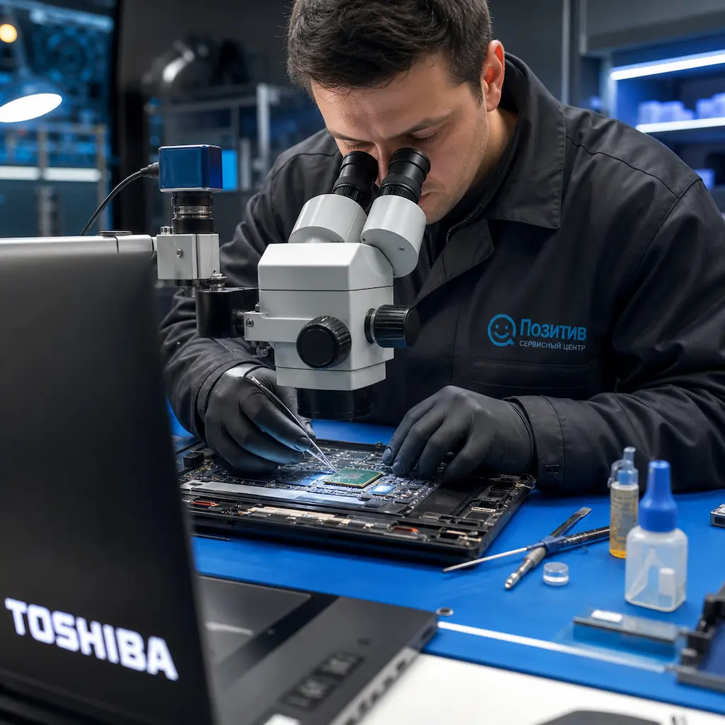 Замена видеокарты ноутбука Toshiba у метро Царицыно