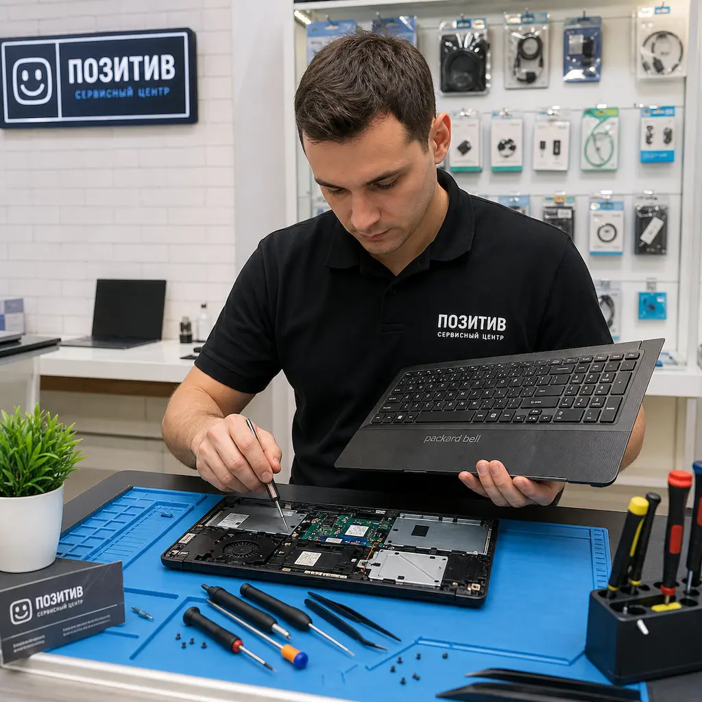 заменить клавиатуру на ноутбуке Packard Bell у метро Царицыно