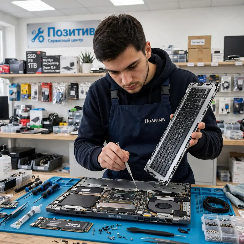 заменить клавиатуру на ноутбуке Toshiba у метро Царицыно