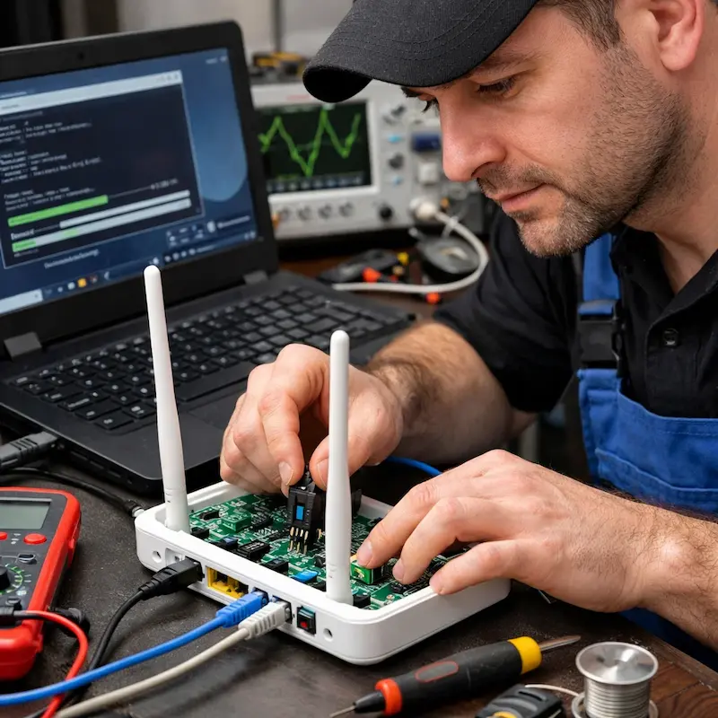 Перепрошивка WiFi роутера у метро Царицыно