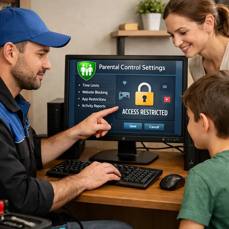 Родительский контроль на компьютере и ноутбуке у метро Царицыно