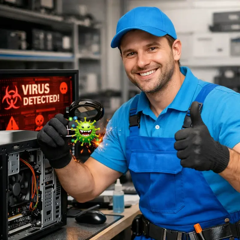 Удаление вирусов с компьютера у метро Царицыно