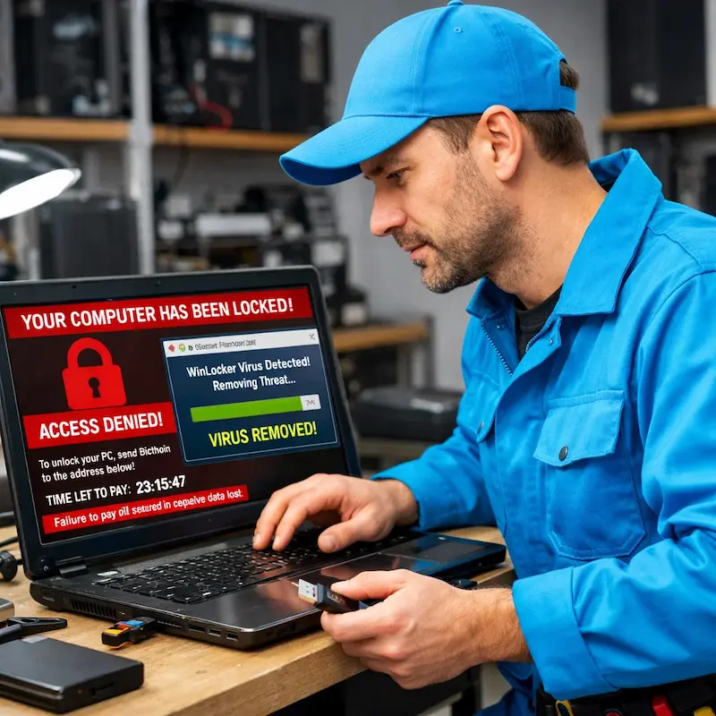 Поможем разблокировать компьютер и ноутбук у метро Царицыно